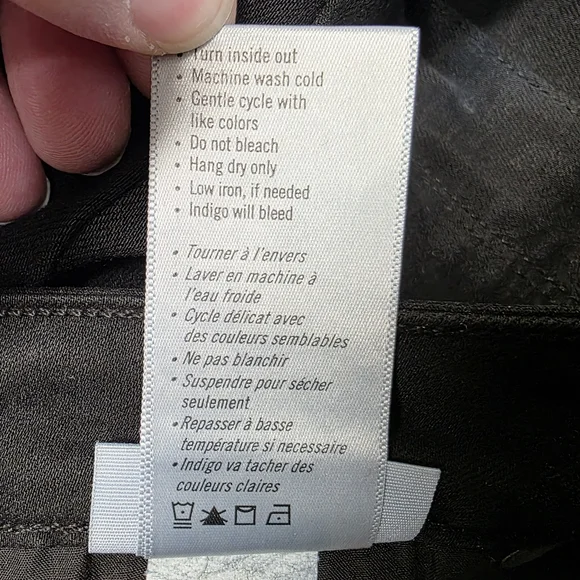 Paige Verdugo Ankle Black Denim Jeans Size 28, Inseam 27" - Picture 8 of 9